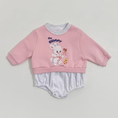 Oottbebe23｜(0m-12m) 熊兔拼色包屁衣14