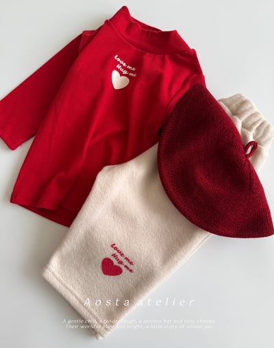 AOSTA23｜(6m-5y) 中領愛心印花上衣13