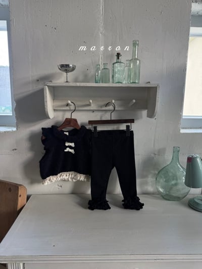 Marron 21｜(1y-6y) 荷葉邊緊身褲15