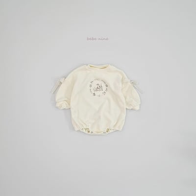 bebe nine15 (65cm-75cm) 2色蕾絲緞帶小兔連身衣15