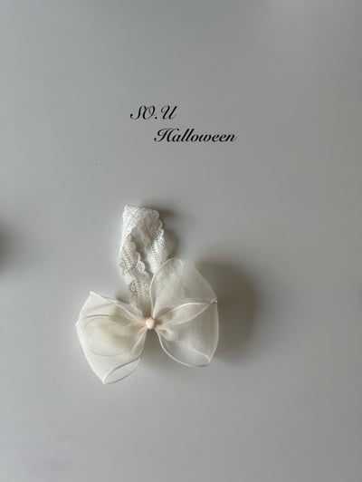 S0.U04｜(Free)  蝴蝶結蕾絲髮帶6