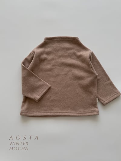 AOSTA47｜(6m-5y) 素面立領羅紋上衣5