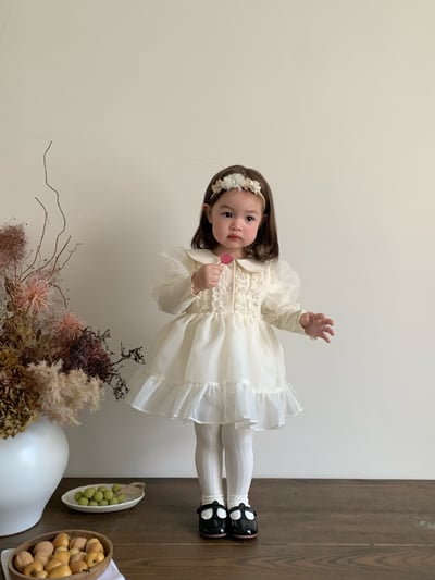 JE622｜(66cm-120cm) 公主袖薄紗包屁衣/洋裝18