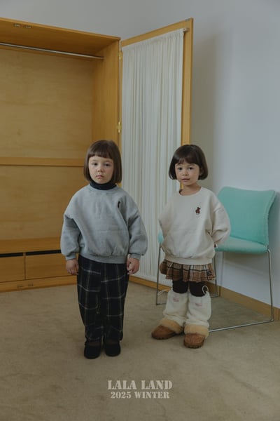 lala land57｜(75cm-120cm) 3色法蘭絨學院格紋長褲16