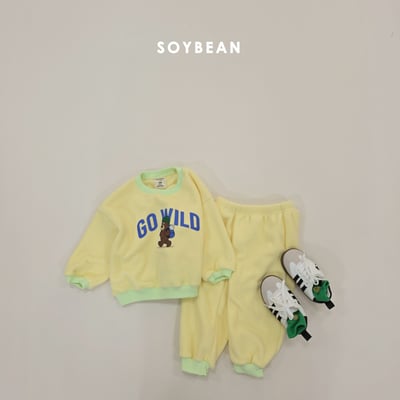 Soybean14｜(75cm-118cm) 小熊露營印花撞色休閒套裝6