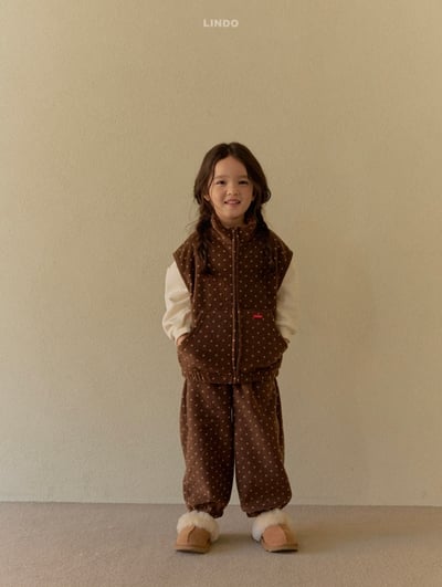 Lindo70｜(80cm-125cm) 高領磨毛波點背心11