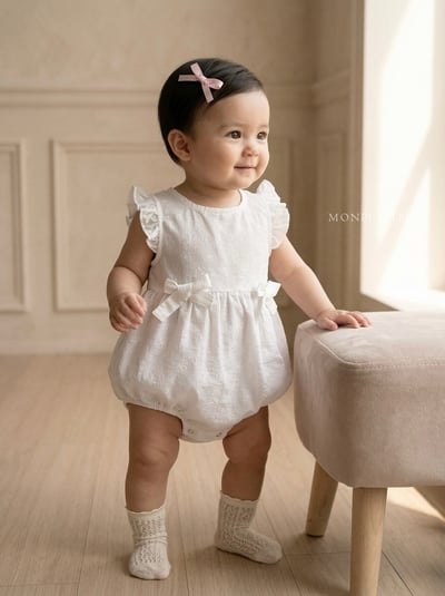 Mon petit05｜(66-90cm) 花卉段帶包屁衣12