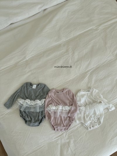 Bloom.b40｜(0m-18m) 蕾絲裙擺包屁衣5