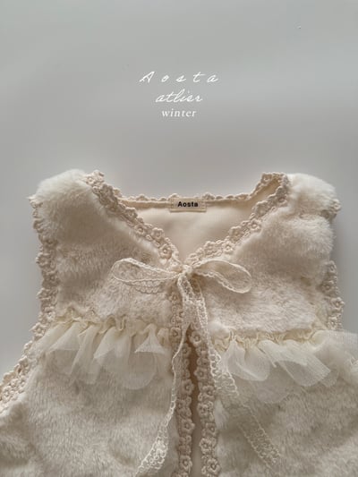 AOSTA35｜(6m-5y) 蕾絲刷毛背心7