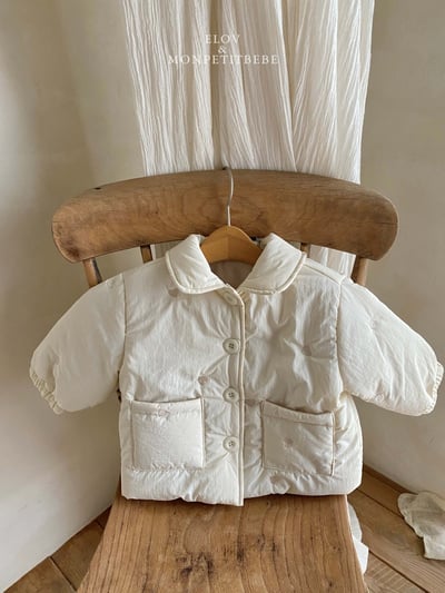 Monpetitbebe11｜(70cm-110cm) 愛心刺繡夾層棉外套10