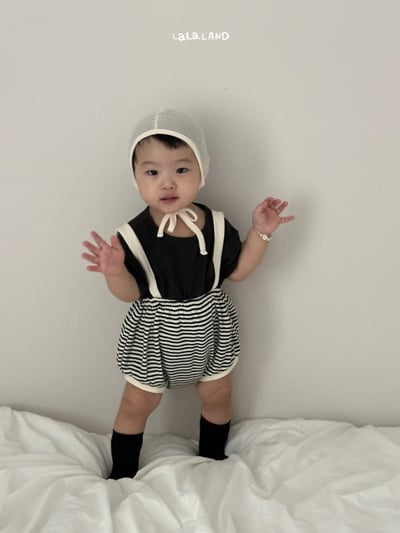 lala land03｜(3m-18m) 2色可拆式吊帶條紋燈籠褲9