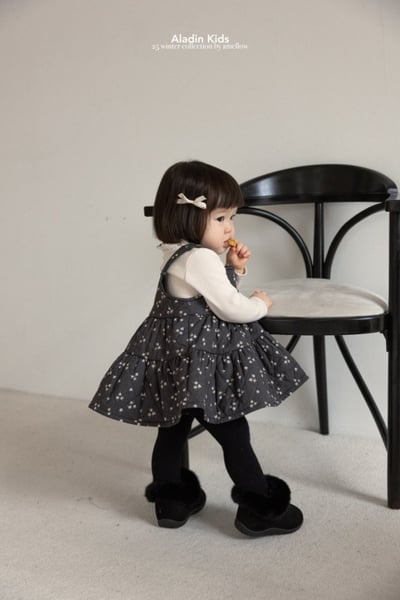 ALADIN21｜(75cm-114cm) 磨毛菱形壓紋吊帶裙16