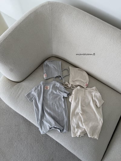 Bloom.b07｜(0m-18m) 莫代爾坑條包屁衣5