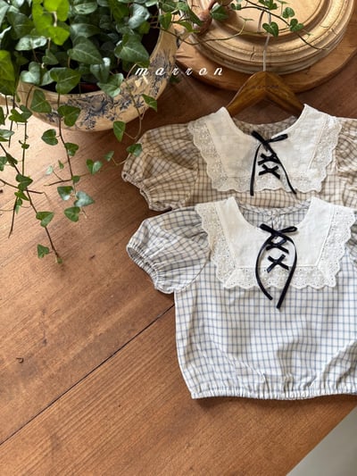 Marron19｜(1y-6y) 蕾絲蘋果襯衫3