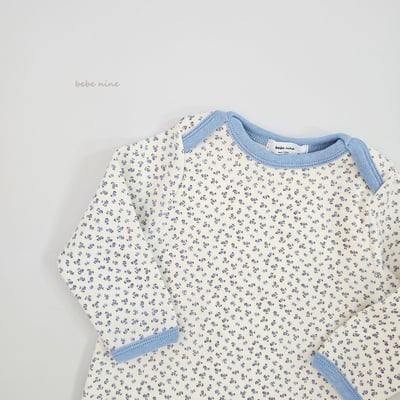bebe nine08 (55cm-75cm) 2色碎花滾邊家居連身衣13