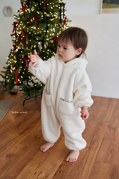 bebe nine07 (65cm-75cm) 2色碎花雪兔連身衣8