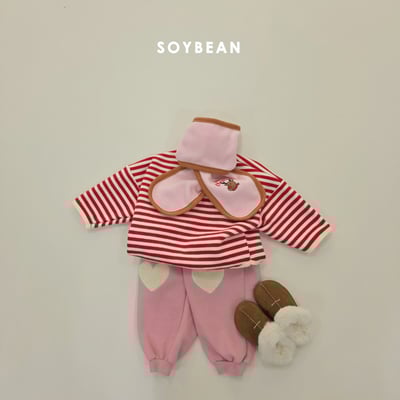 Soybean34｜(75cm-118cm) 條紋內刷毛上衣15