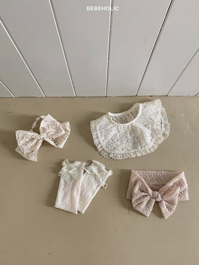 Bebe holic59｜(Free) 荷葉蕾絲披肩1