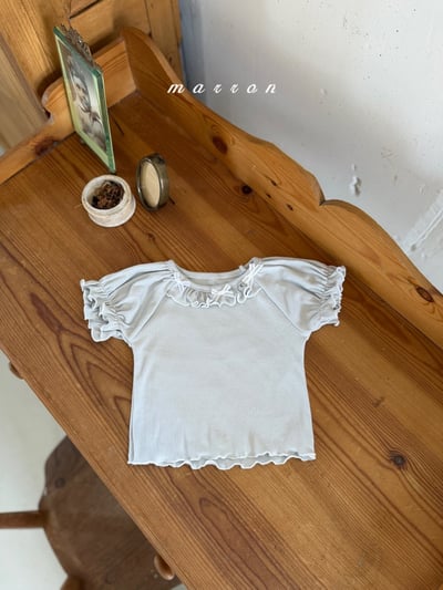 Marron31｜(1y-6y) 公主蝴蝶結花邊上衣7