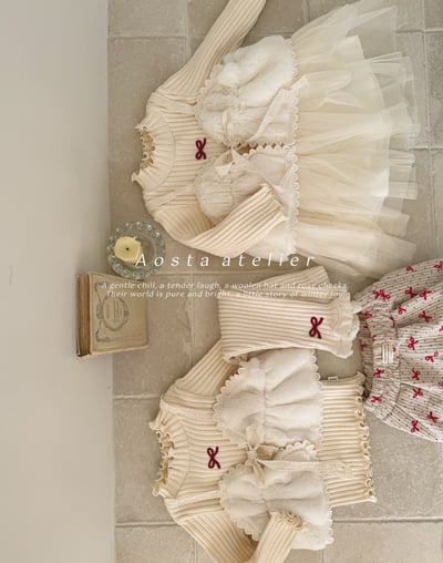 AOSTA36｜(6m-5y) 蕾絲刷毛細肩背心11