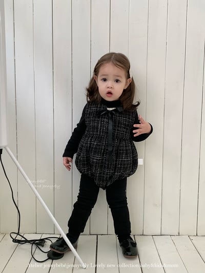 JE 657｜(66-90cm)  格紋翻領娃娃包屁衣20
