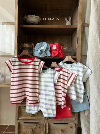 thelala59｜ (0m-18m) 條紋包屁扣2
