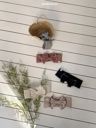 Bebe holic05｜(3m-18m) 滾邊蝴蝶結髮帶8
