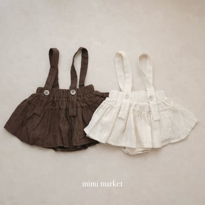 mimi market21 (75-90cm)  條紋吊帶半身裙1