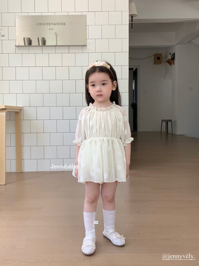 JE12｜(66-90cm) 雪紡愛心包屁洋裝1