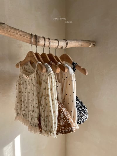 Anne Shirley23｜(3m-24m) 2色細肩碎花/波點蕾絲背心14