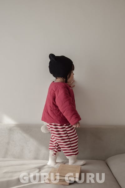 GURU GURU02｜(6m-24m) 2色條紋連身衣6