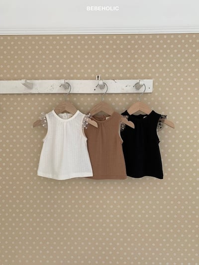 Bebe holic40｜(3m-18m) 素色蕾絲上衣5