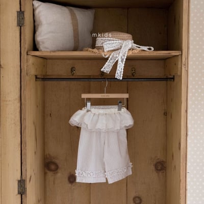 M-KIDS23｜(65-115cm) 條紋滾邊直筒長褲11