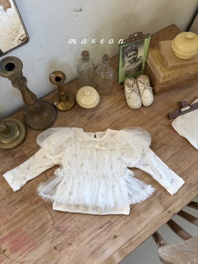 Marron50｜(1y-6y) 印花薄紗背心上衣4