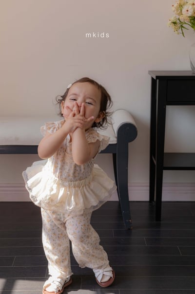 M-KIDS06｜(65-115cm) 素面/碎花飛袖套裝15