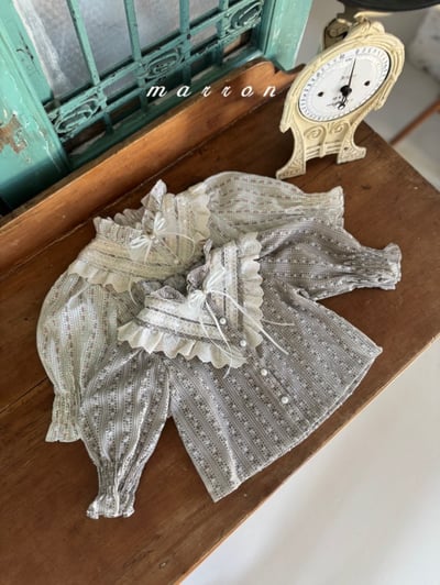 Marron13｜(1y-6y) 層次蕾絲花邊襯衫8