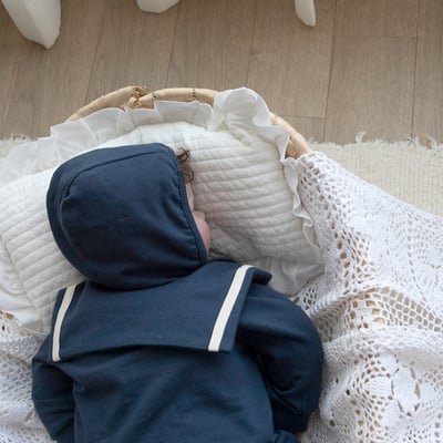 LEMONADE30｜(55cm-85cm) 2色水手風包屁衣含帽子4