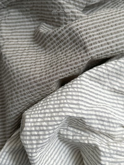 Atomeme21｜(70-110) 條紋綁帶連身褲4