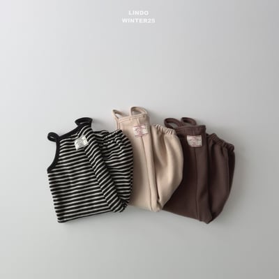 Lindo35｜(80cm-125cm) 磨毛肩帶連身褲11