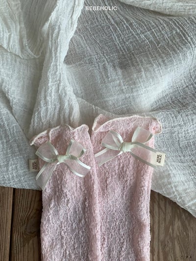 Bebe holic57｜(Free) 蝴蝶結中長襪7
