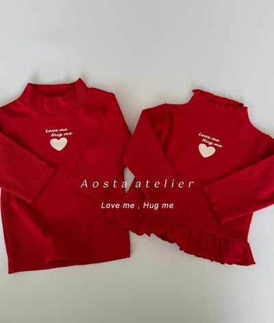 AOSTA23｜(6m-5y) 中領愛心印花上衣6