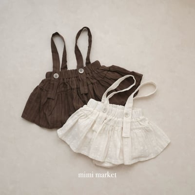 mimi market21 (75-90cm)  條紋吊帶半身裙3