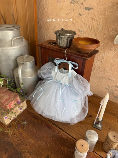 Marron08｜(3m-18m 1y-6y) 蝴蝶結紗裙裝14