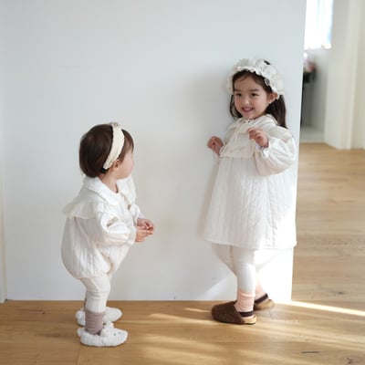 neneru30｜(85cm-125cm) 2色蝴蝶結荷葉邊洋裝4