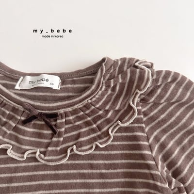 my_bebe11｜(-12m-7y) 荷葉領條紋上衣15