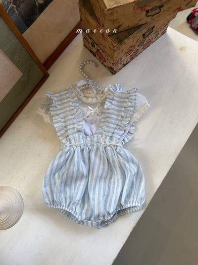 Marron12｜(3m-18m 1y-6y) 甜美吊帶綁結裝7