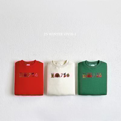 vivid80｜(78cm-125cm) 聖誕刺繡印花休閒上衣12