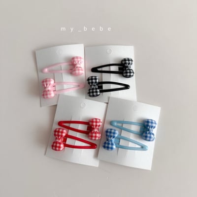 my_bebe07｜(free) 格紋蝴蝶結髮夾15
