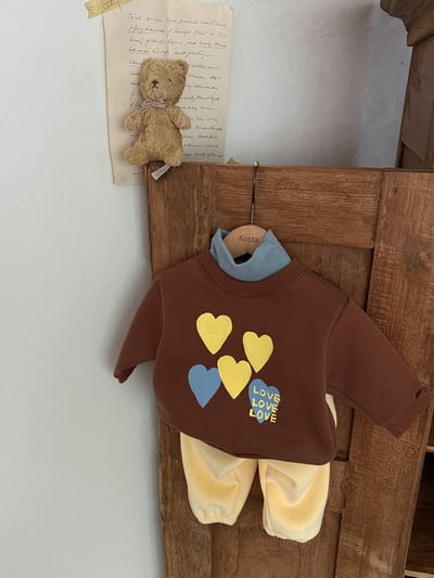 AOSTA48｜(6m-5y) 愛心內刷毛印花休閒上衣20