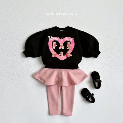 vivid66｜(78cm-125cm) 愛心小熊印花休閒上衣8